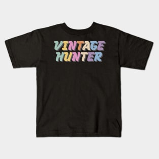 Vintage Hunter Colorful Typogaphy Kids T-Shirt